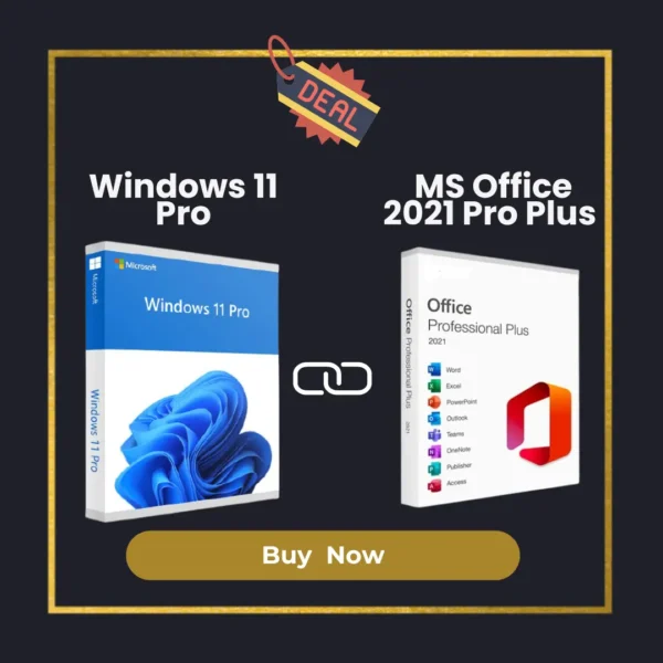 Windows 11 Pro + MS Office 2021 Pro Plus Bundle Deal