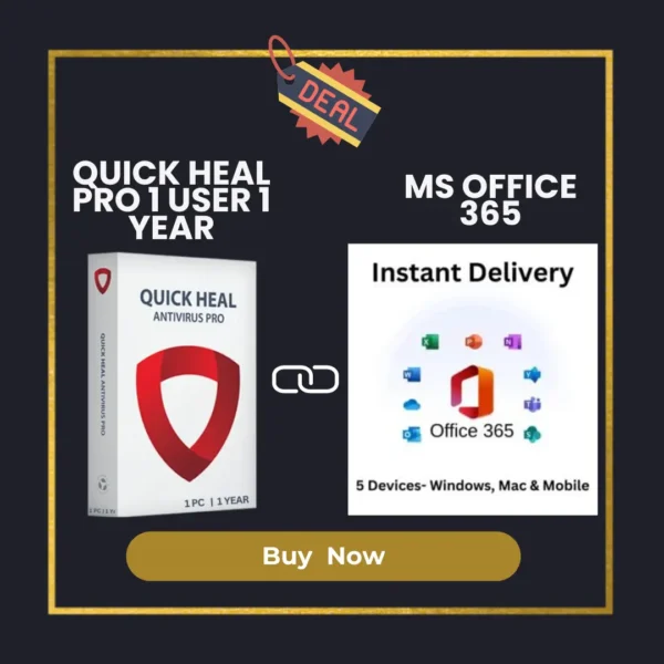 Quick heal 1u 1y and office 365
