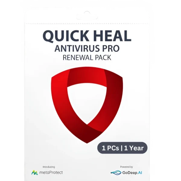 QUICK HEAL PRO RENEWAL KEY (LR1UP) – 1 USER 1 YEAR