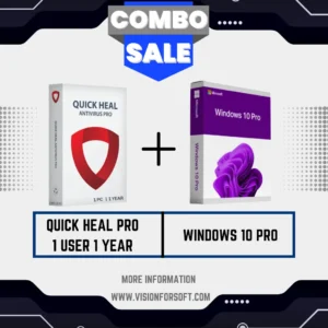 QUICK HEAL PRO 1 USER 1 YEAR + WINDOWS 10 PRO PRODUCT KEY