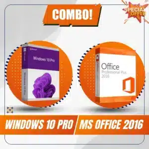 Windows 10 Pro + MS Office 2016 Professional Plus Combo Pack