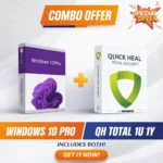 Windows 10 Pro Key +Quick Heal Total Security 1 User 1 Year